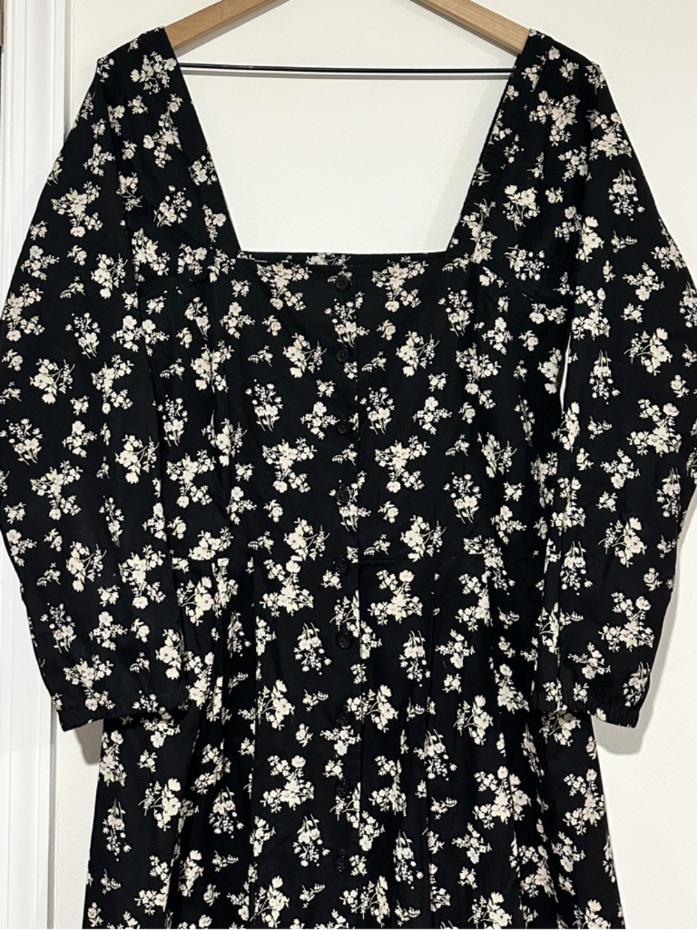 VETTA Square Neck Midi Dress Floral - Picture 4 of 11